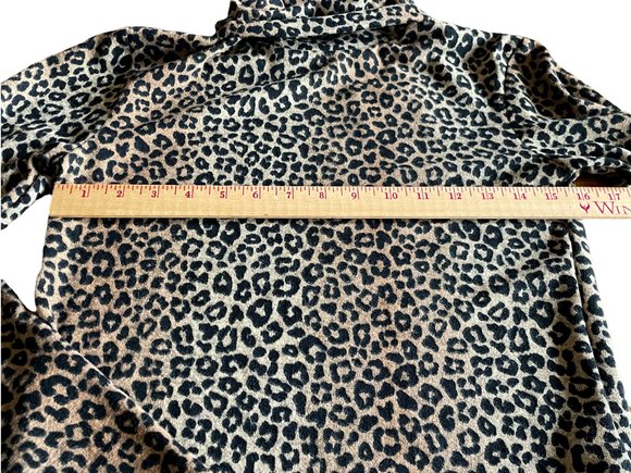 Zara Womens Turtleneck Long Sleeve Animal Print Pullover Top SZ S - Picture 4 of 8